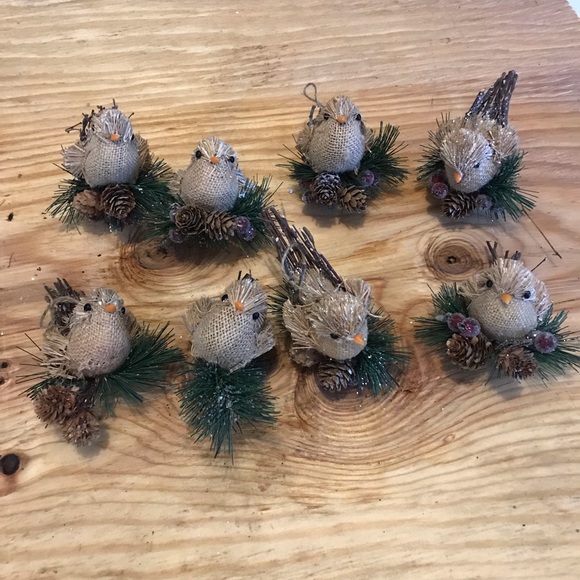 Holiday Set Of 8 Clip On Bird Ornaments Poshmark